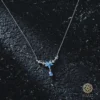 Blue Nergis Çiçeği Kolye