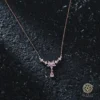 Pembe Nergis Çiçeği Kolye