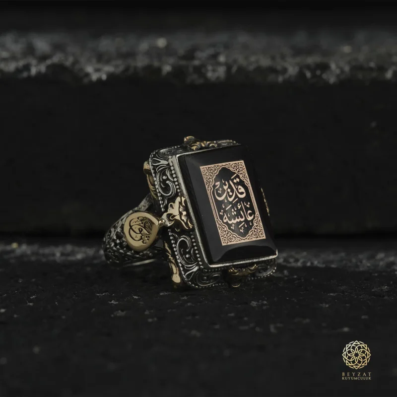 BEYZAT 2025 NISAN23157 copy Siyah Taşlı Hiç Gümüş Yüzük