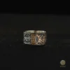 Gravürlü Monogram Harfli Gümüş Yüzük