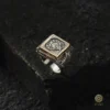 Ay Yıldızlı Kapaklı Gümüş Yüzük