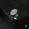 İsimli Dualı Oval Gümüş Yüzük