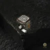 Kırmızı Mikro Taşlı Ay Yıldızlı Gümüş Yüzük