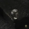 Mavi Mikro Taşlı Harfli Gümüş Yüzük