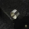 Kırmızı Mikro Taşlı Ay Yıldız Gümüş Yüzük