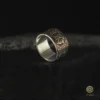 Gravürlü Monogram Harfli Gümüş Yüzük