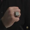 Kufi Kare Gümüş Yüzük