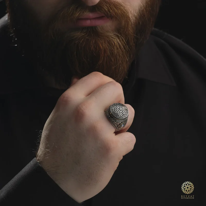 BEYZAT 2025 NISAN24131 copy Desenli İsimli Gümüş Yüzük