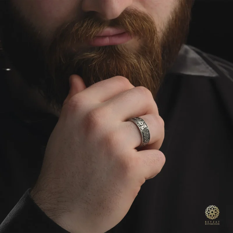 BEYZAT 2025 NISAN24311 copy Vav Harfli İsimli Gümüş Çift Alyans