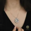 Dualı Bayan Gümüş Madalyon Kolye