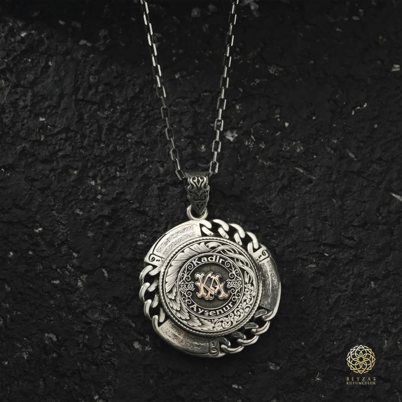 BEYZAT 2025 NISAN23461 copy Fotoğraflı Gurmet Gümüş Madalyon Kolye - Forse Zincir