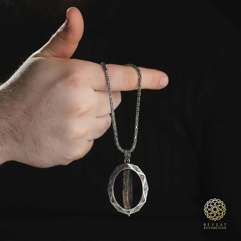 BEYZAT 2025 NISAN24579 copy Ay Yıldız Detaylı Kişiye Özel Gümüş Madalyon Kolye