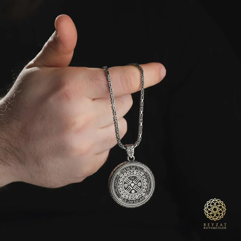 BEYZAT 2025 NISAN24599 copy Ay Yıldız İsimli Gümüş Madalyon Kolye