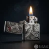 1 Bozkurt Figürlü Gravürlü Benzinli Premium Tasarım Çakmak