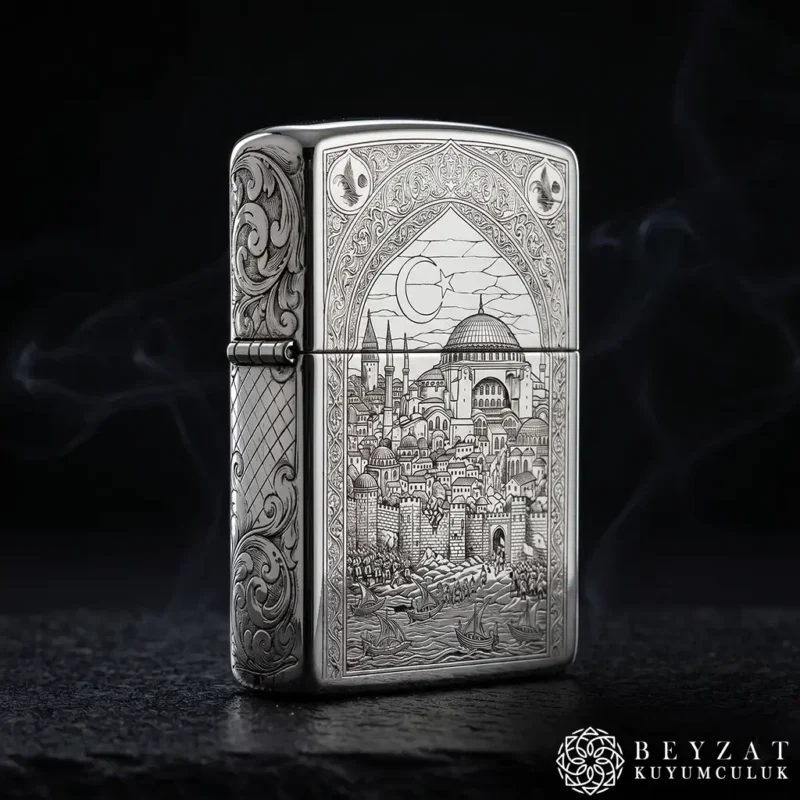 1 Fatih Sultan Mehmet Han Tasarımlı Benzinli Premium Çakmak
