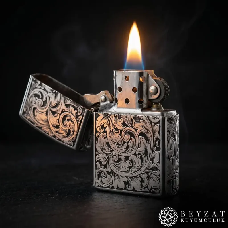 2 Gravür İşlemeli Benzinli Premium Tasarım Çakmak