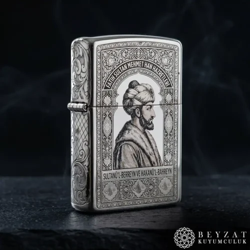 Fatih Sultan Mehmet Han Tasarımlı Benzinli Premium Çakmak