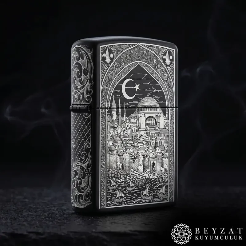3 Fatih Sultan Mehmet Han Tasarımlı Özel Seri Markalama Çakmak
