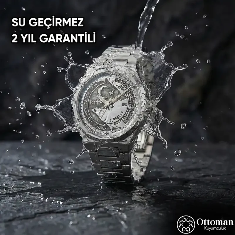 ottoman-25563-SU-GEC Bozkurt Gümüş Kadranlı Kol Saati