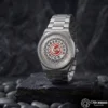ottoman-29210-2-4 Ay Yıldızlı Motifli Gümüş Kadranlı Kol Saati