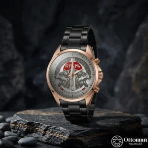 ottoman-30869-1-60 Hasbiyallah Desenli Gümüş Erkek Yüzük