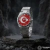 ottoman-31087-4-6 Fosforlu Ay Yıldızlı Gümüş Kadranlı Kol Saati