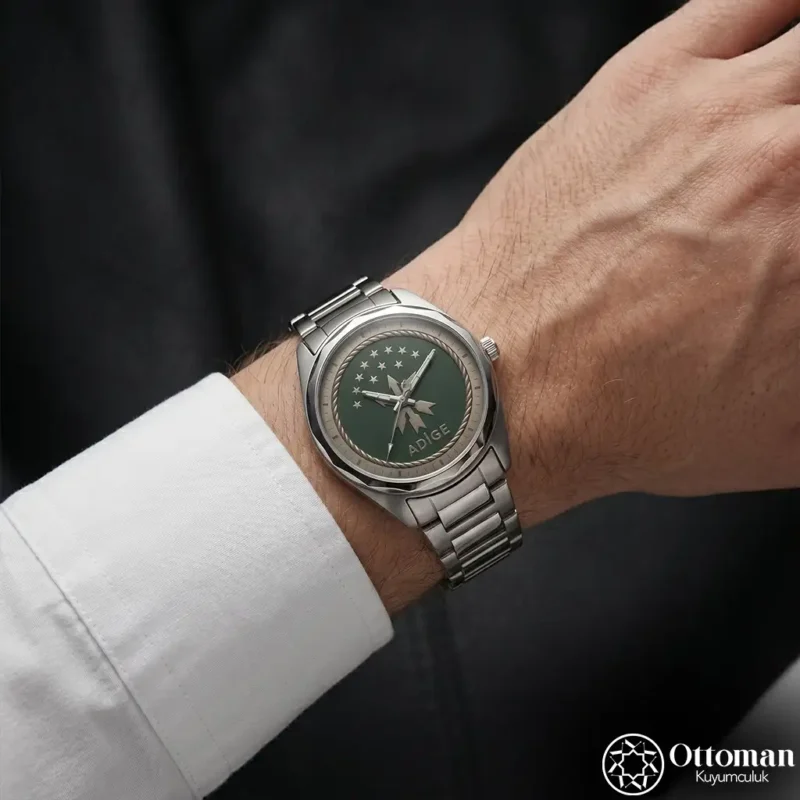ottoman-32138-1-50 Çerkes Adige Gümüş Kadranlı Kol Saati