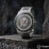 ottoman-32320-1-61 Osmanlı Sancağı Gravür İşlemeli Gümüş Kadranlı Kol Saati