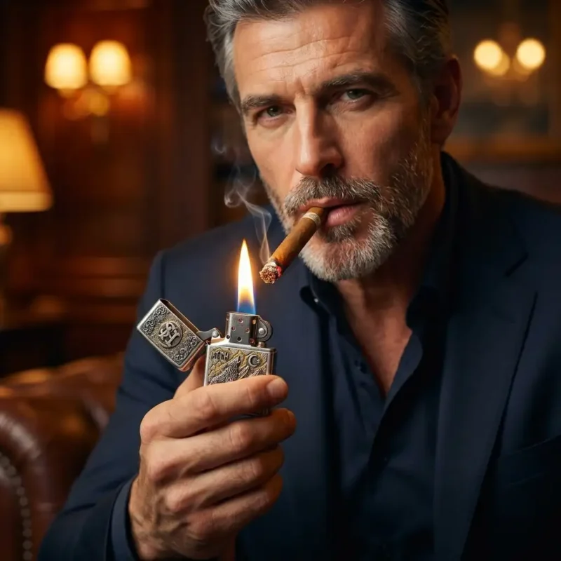 yüzükbwyzat (1) Bozkurt Harfli 925 Ayar Gümüş Benzinli Çakmak