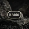 yüzükbwyzat (2) Kişiye Özel İsim Yazılı Siyah Zeminli 925 Ayar Gümüş Yüzük Modeli